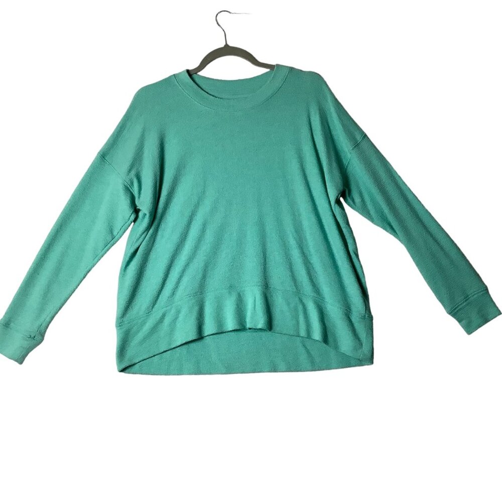 Aerie Women Unreal Mint Green‎ Sweater XS Cotton Blend Long Sleeve Crew Neck